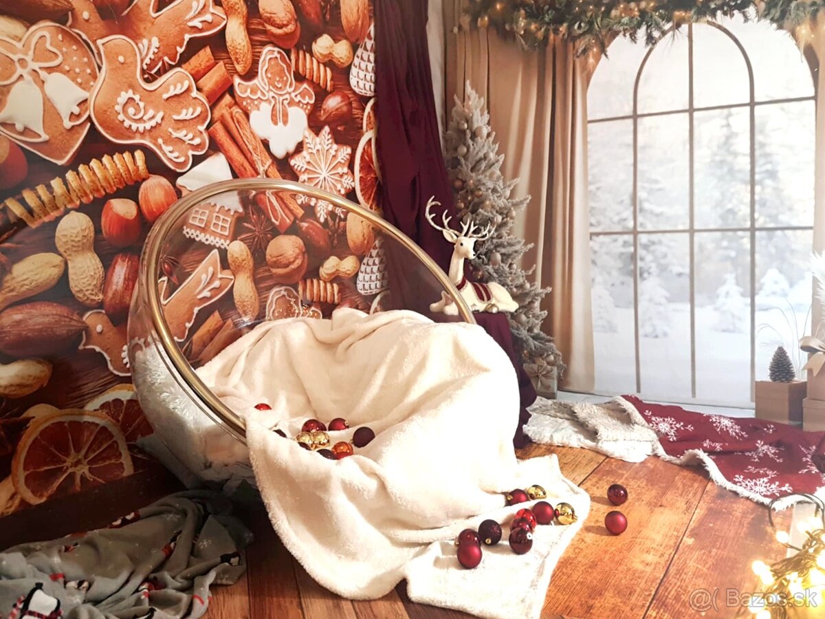 Fotopozadie vianočné - medovníkové 200x400cm