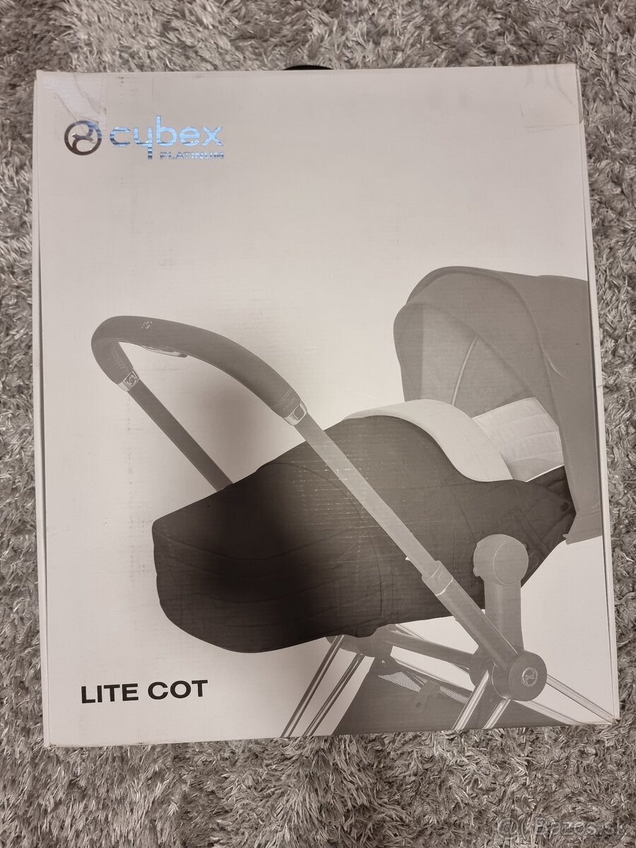 Cybex Lite Cot Platinum black textilná vanička do kočíka