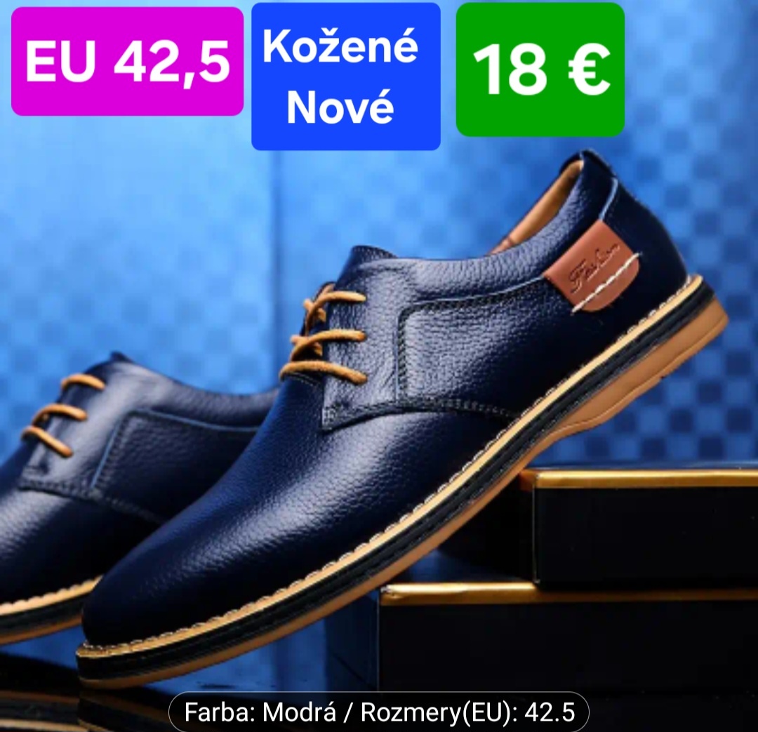 Nové Kožené EU 42,5 sú mi malé