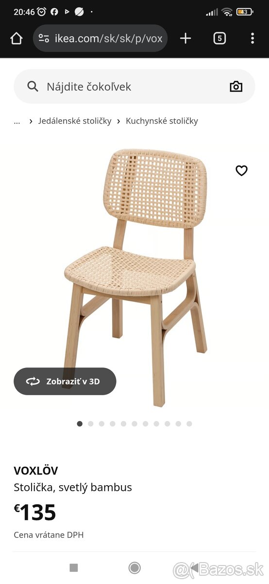 Stoličky Voxlöv IKEA