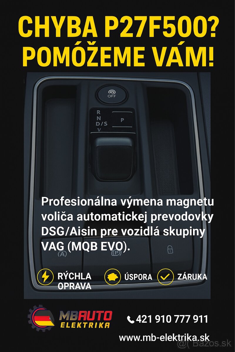 Chyba P27F500? Pomôžem – magnet voliča DSG/Aisin