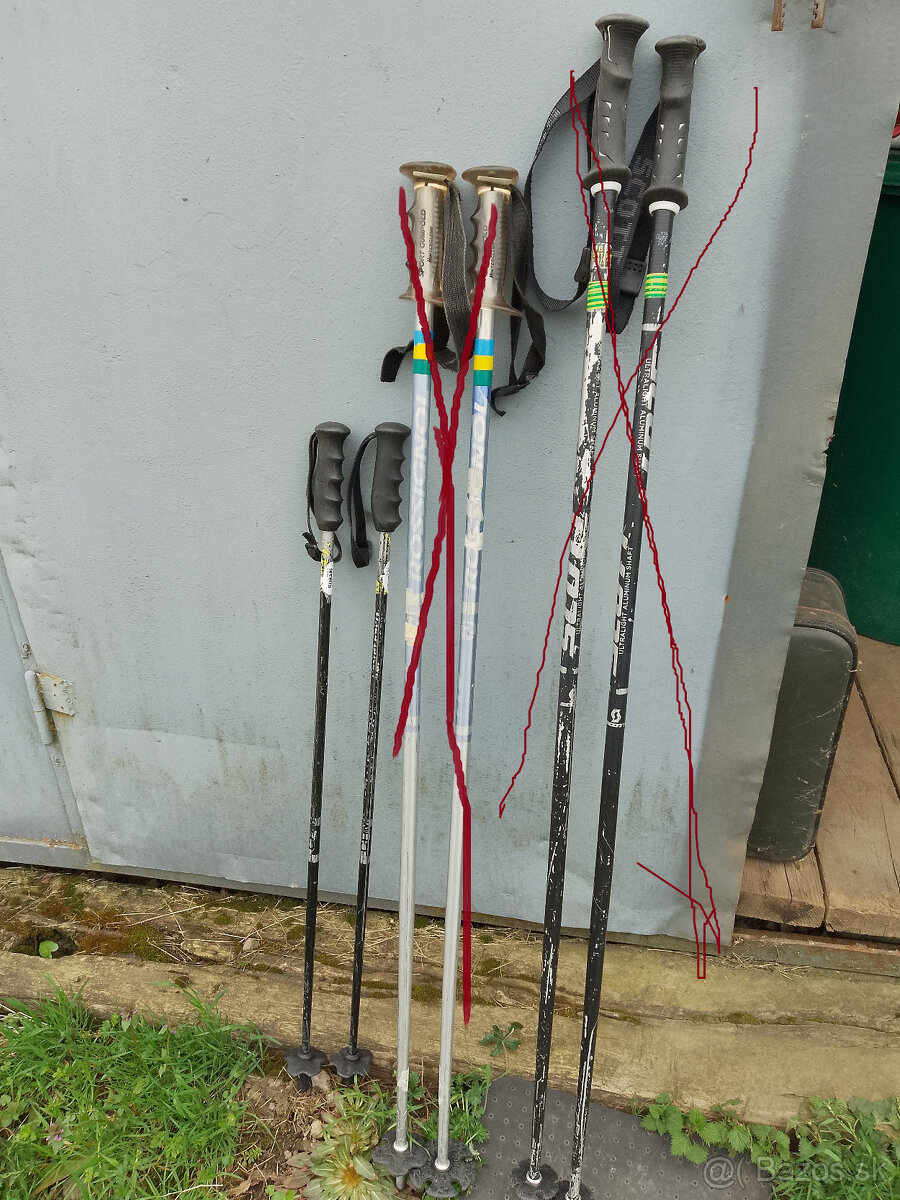Predám lyžiarske palice,lyžiarky,detské boby,lopáre,bežky