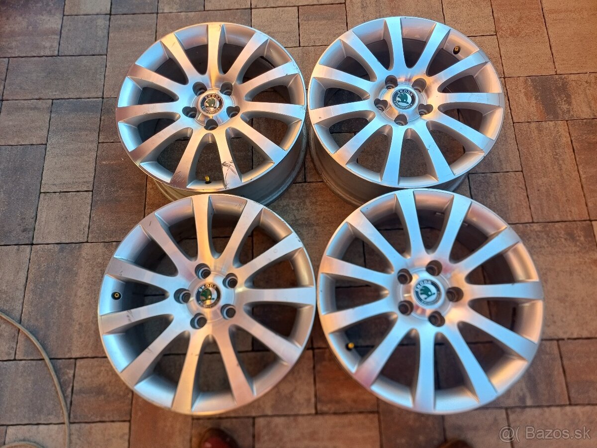 Orig. hliníkové disky Skoda R17, 5x112