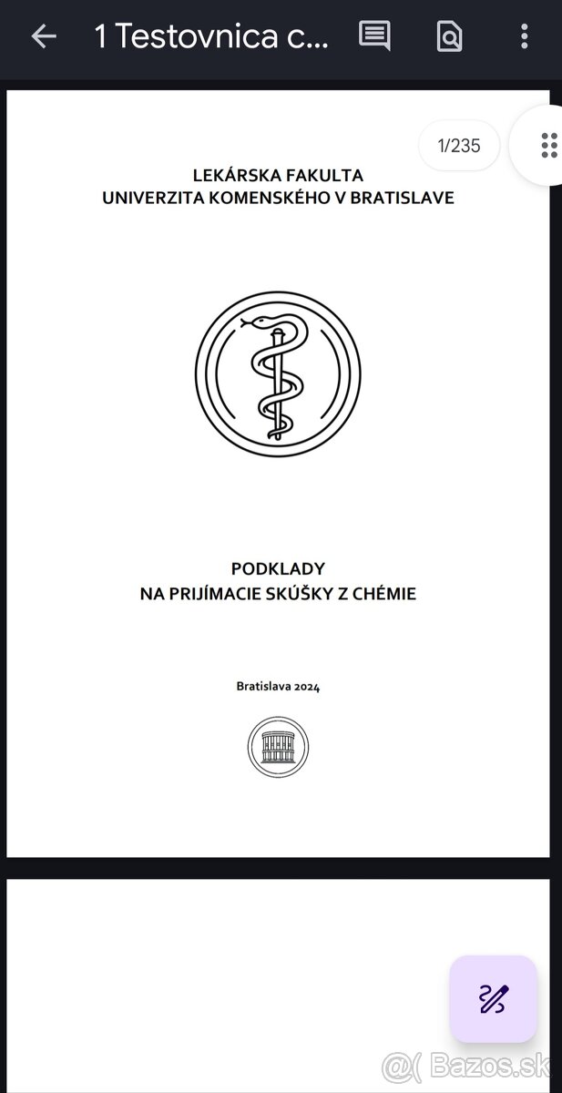 Najnovšie podklady 2026 +materiály na prijímačky LF UK v PDF