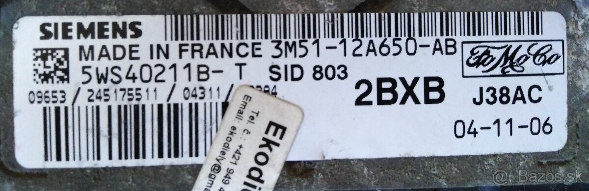 RJ riadiaca jednotka Ford 2.0 TDCI