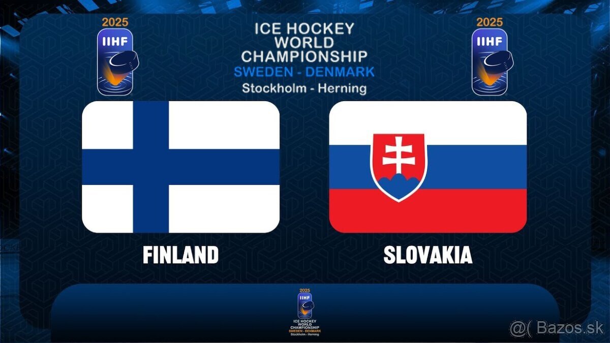 Vstupenky na MS 2025 v Hokeji Štokholm Fínsko vs Slovensko