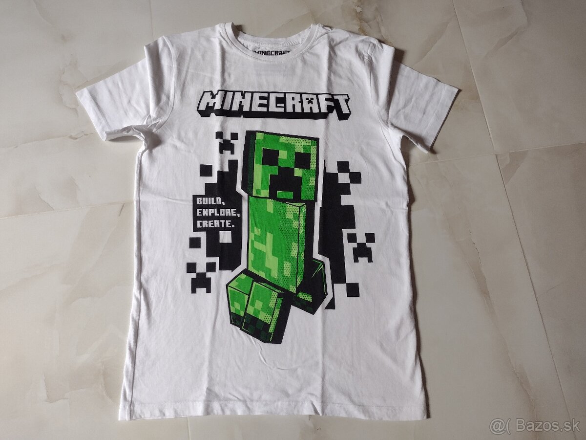 MINECRAFT tričká v.170/176 krátky rukáv