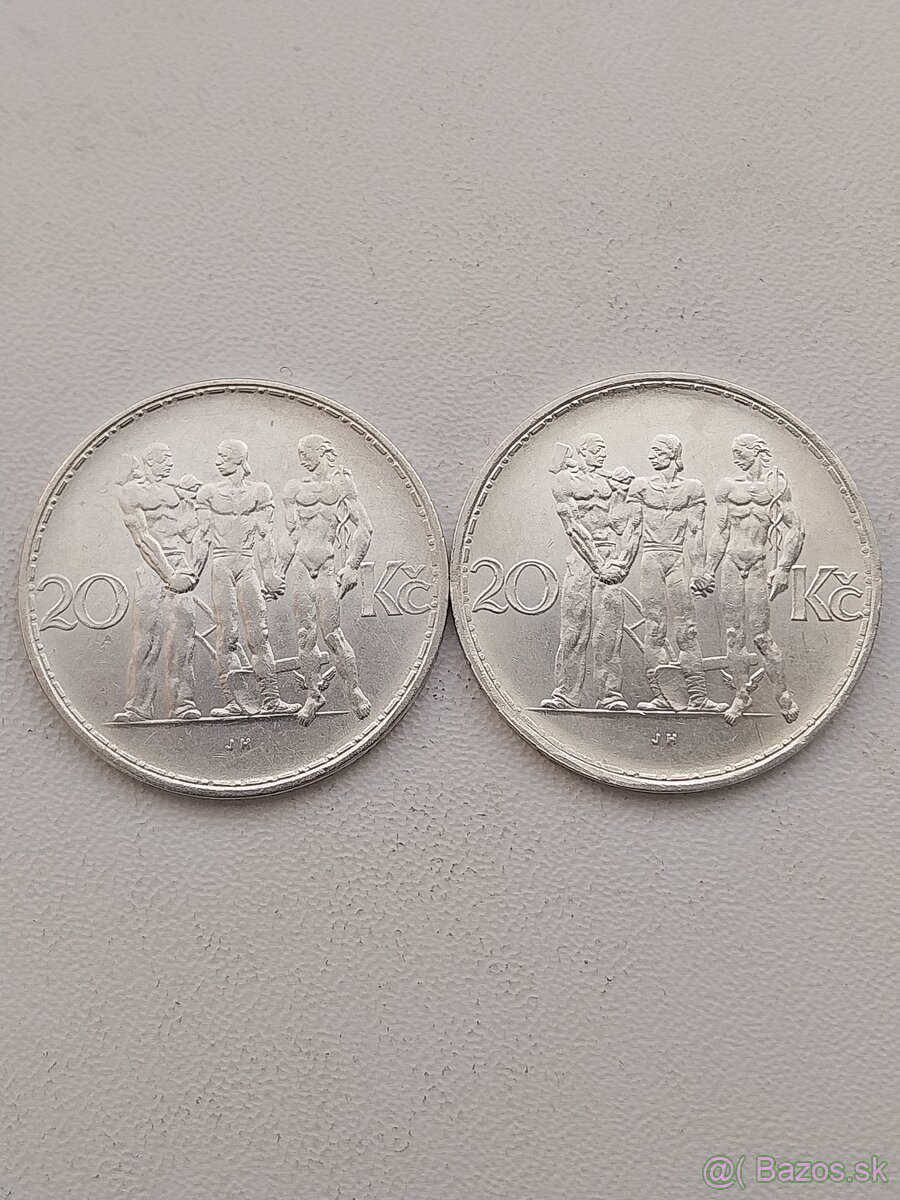 Strieborne mince 1.ČS republika