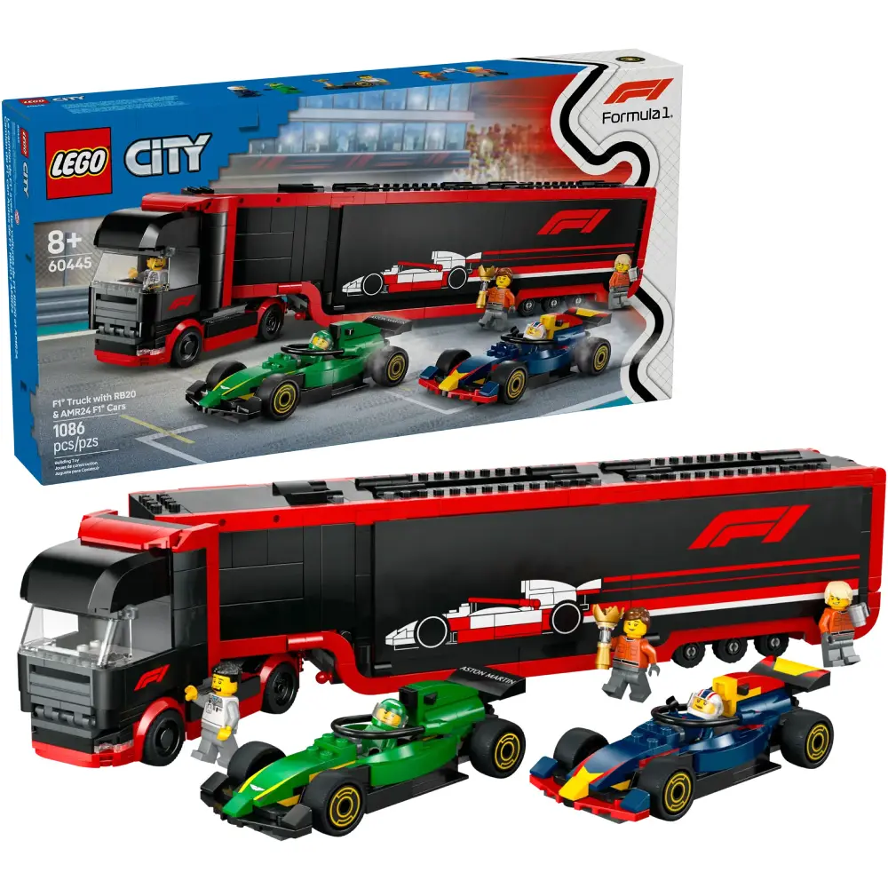 Lego City F1 kamion s 2 formulami