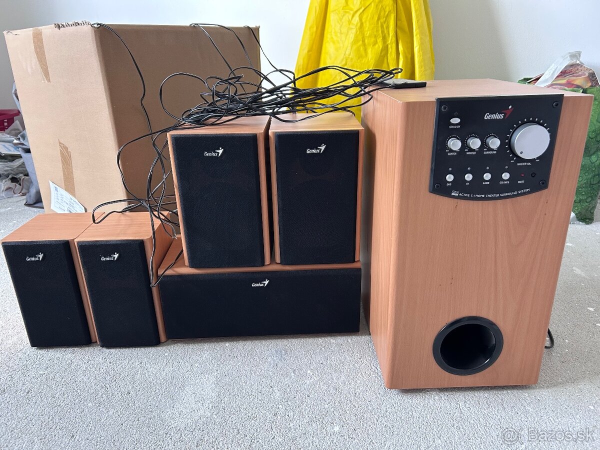 Genius 5.1 drevené reproduktory