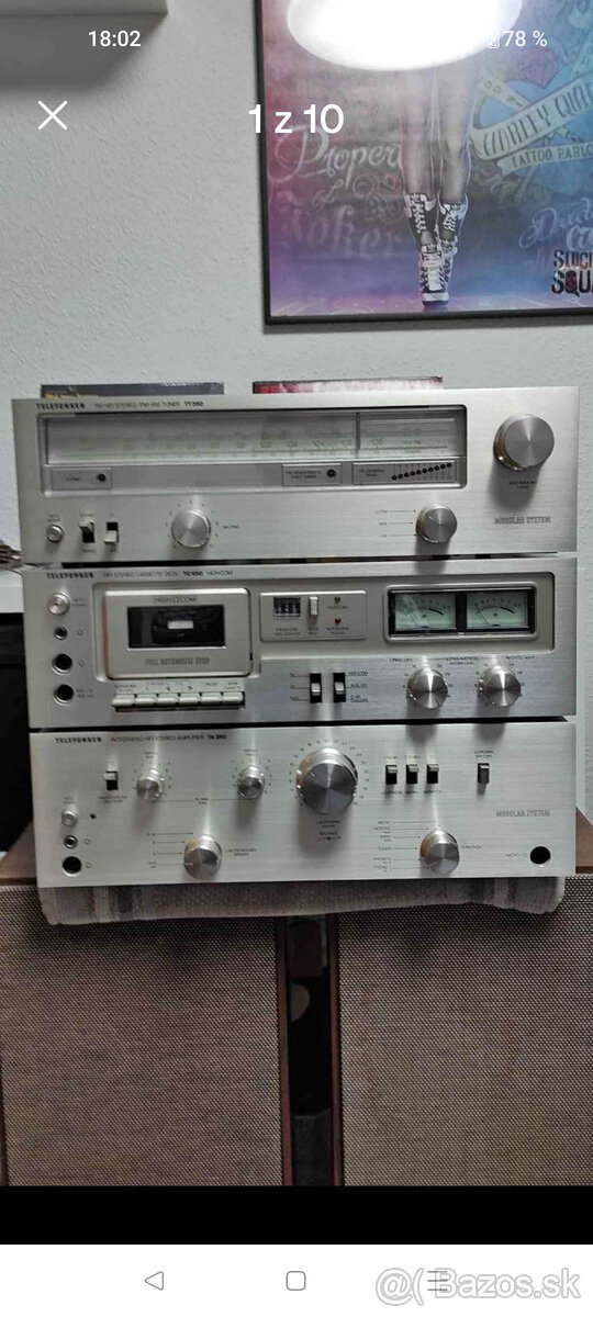 Vintage zostava Telefunken + gramec Telefunken
