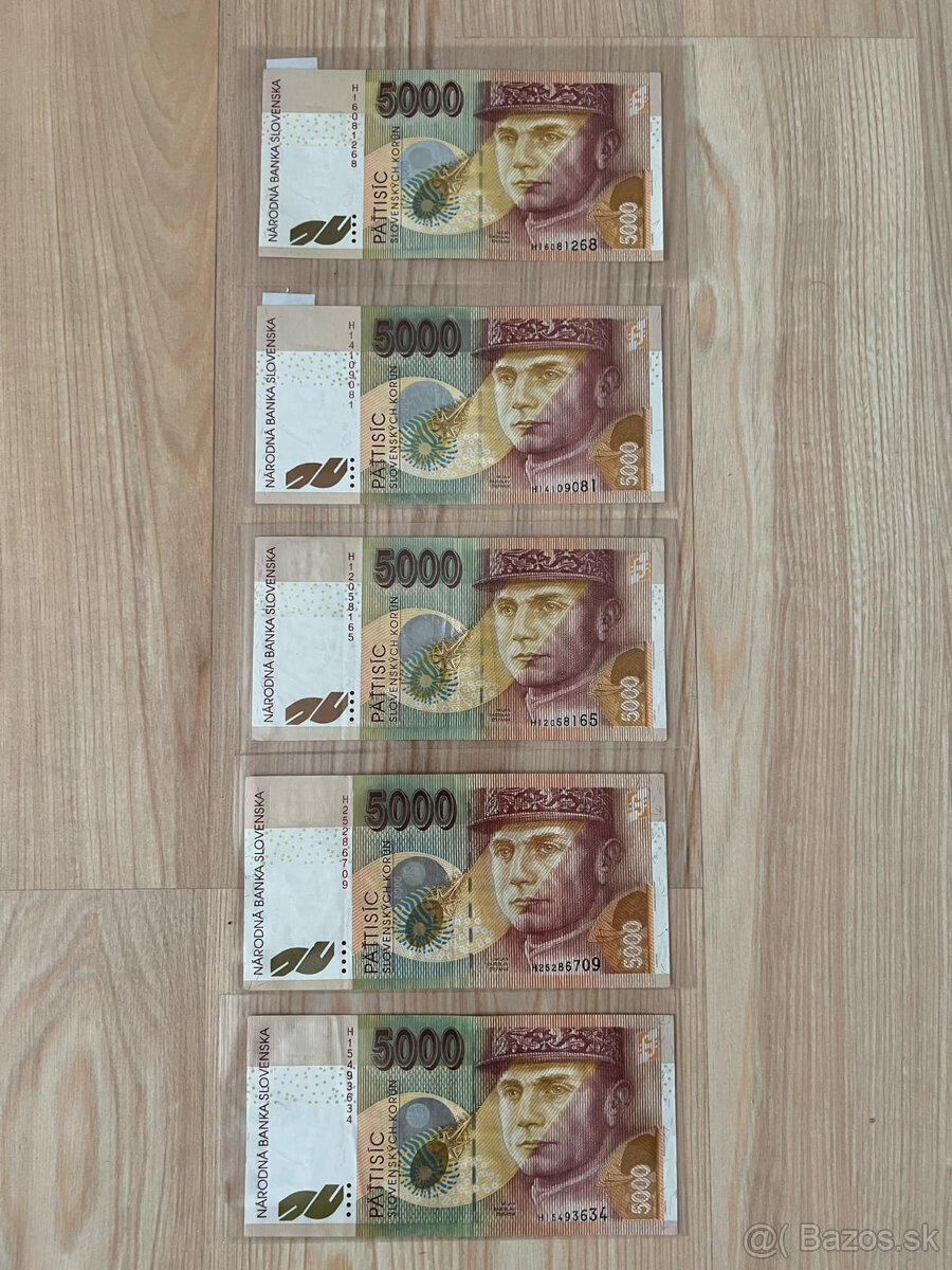 Slovenské bankovky 5000 SK