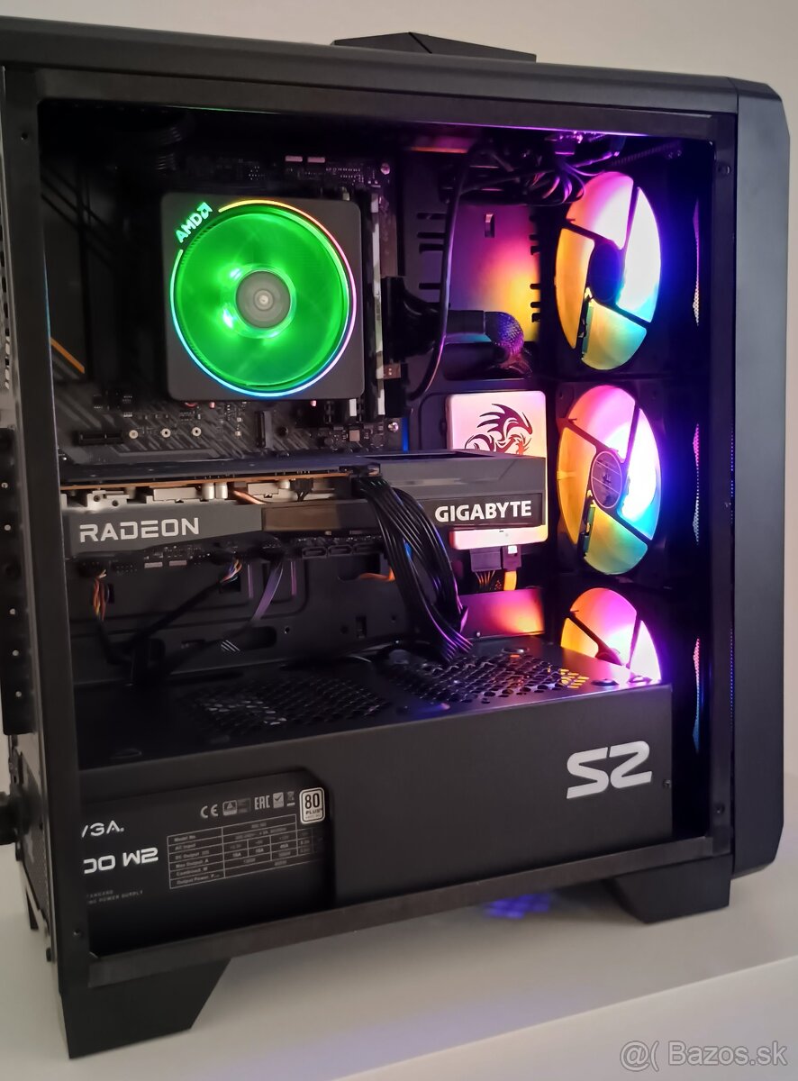 Predám PC s Ryzen 7, RAM 32GB, RX 6600 8GB eagle