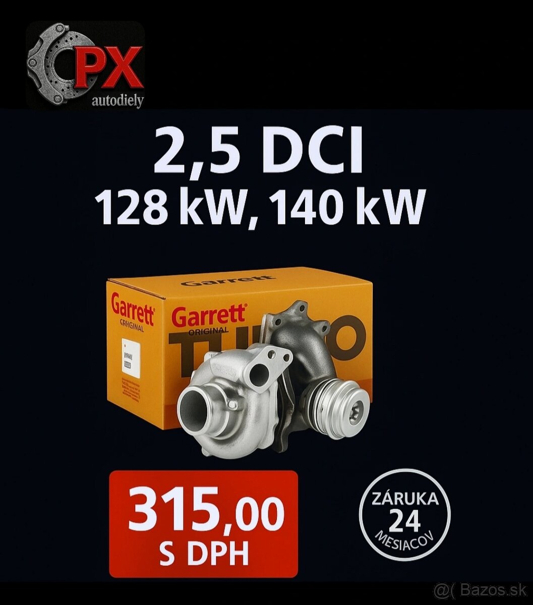 Turbo GARRETT Navara/Pathfinder 2.5 DCi - 128kw,140kw