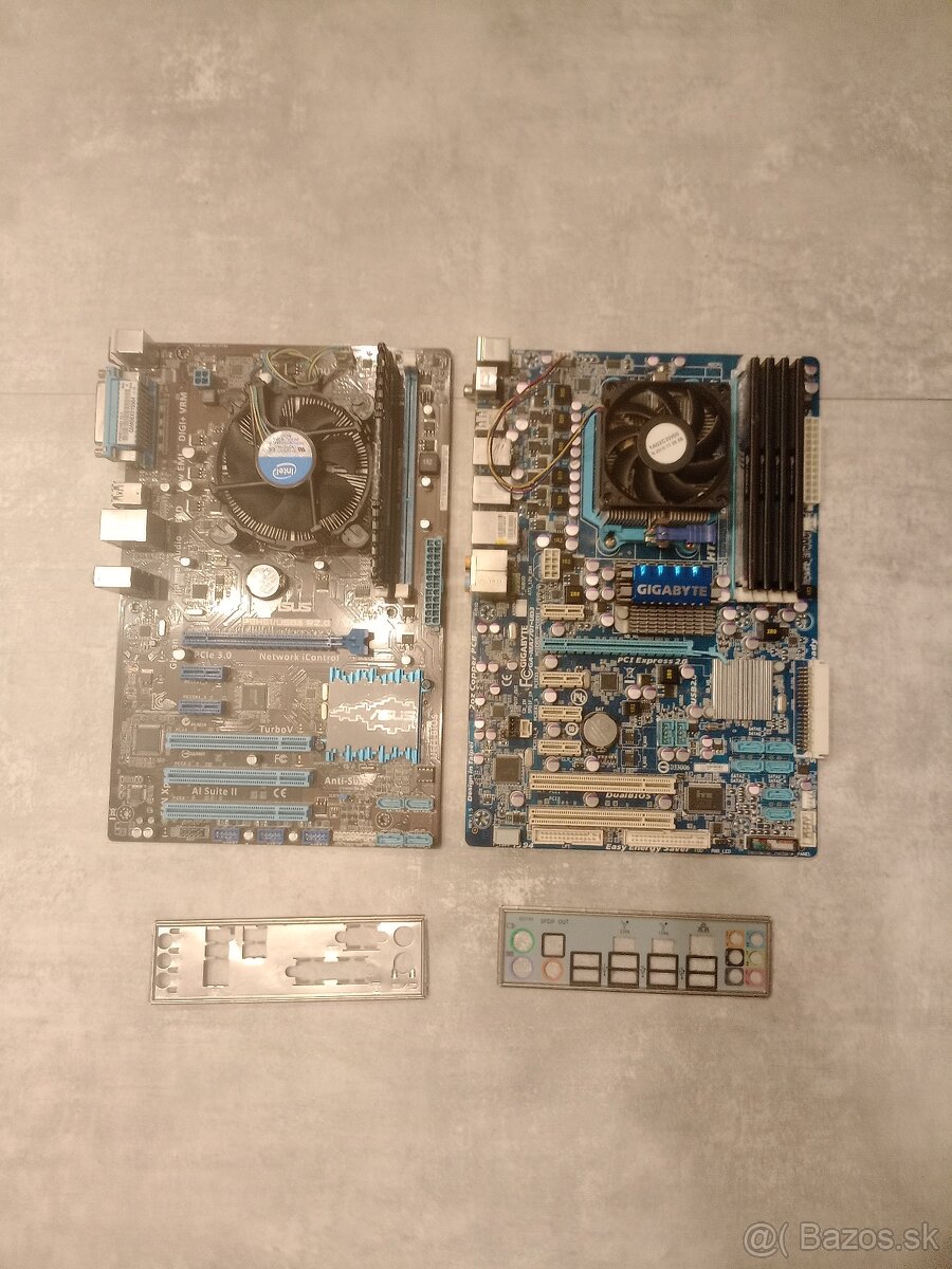 Predám dve ATX matičné dosky Intel a AMD