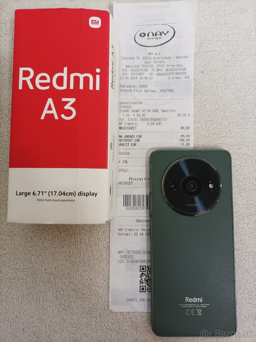 Xiaomi Redmi A3 v záruke