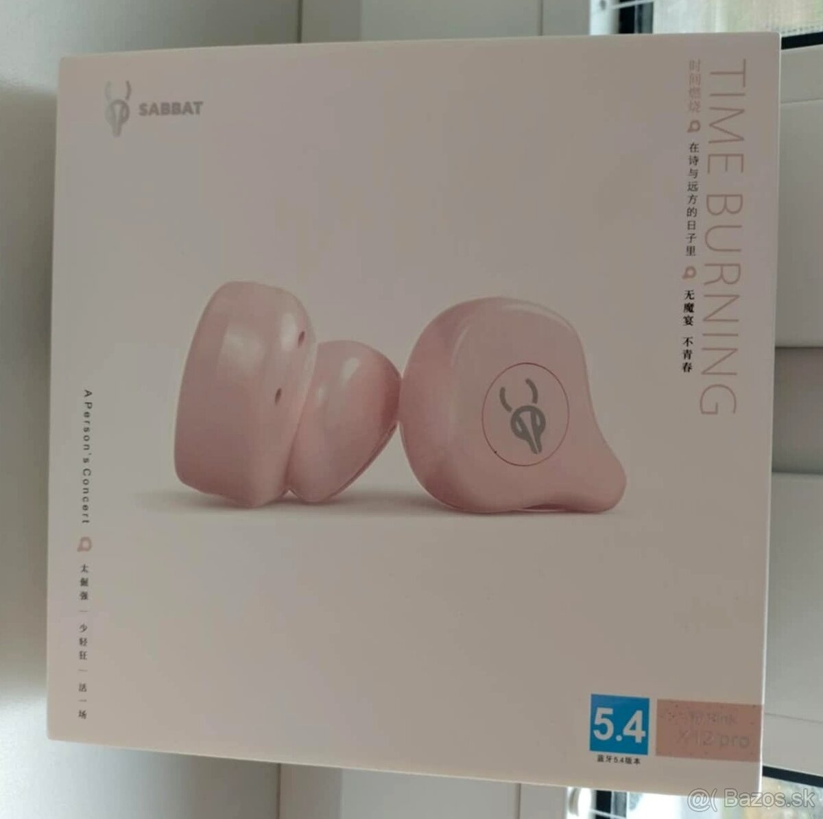 Bezdrôtové ružové slúchadlá Sabbat X12 Pro