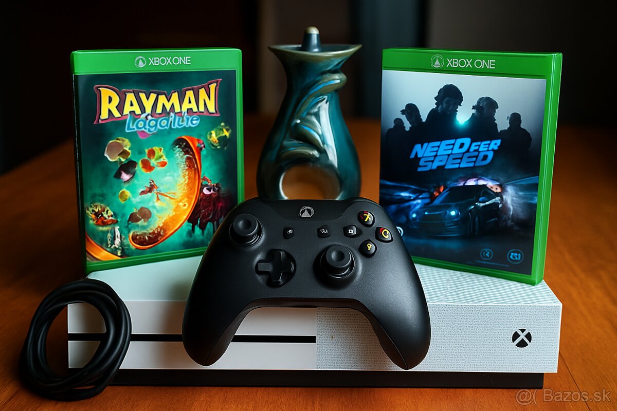 Xbox One S + ovládač + hry Rayman Legends,NFS
