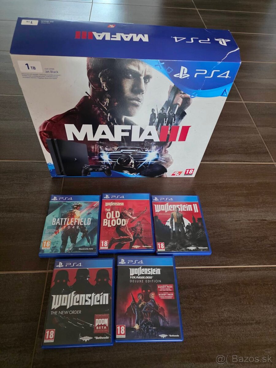 Predám PS4 jet black 1TB
