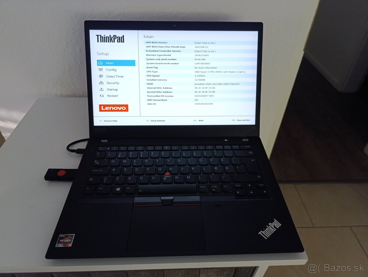 Lenovo T14 Ryzen 5 Pro 4650U - 32GB - 512GB