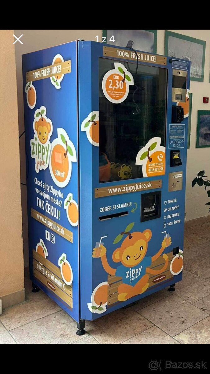 Automat na pomarančovú šťavu