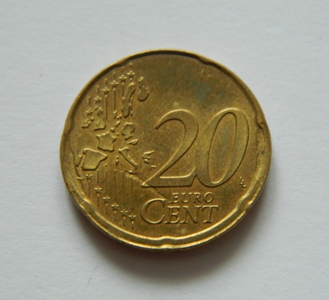 Predám 20 euro cent 2002 D Nemecko - chyborazba
