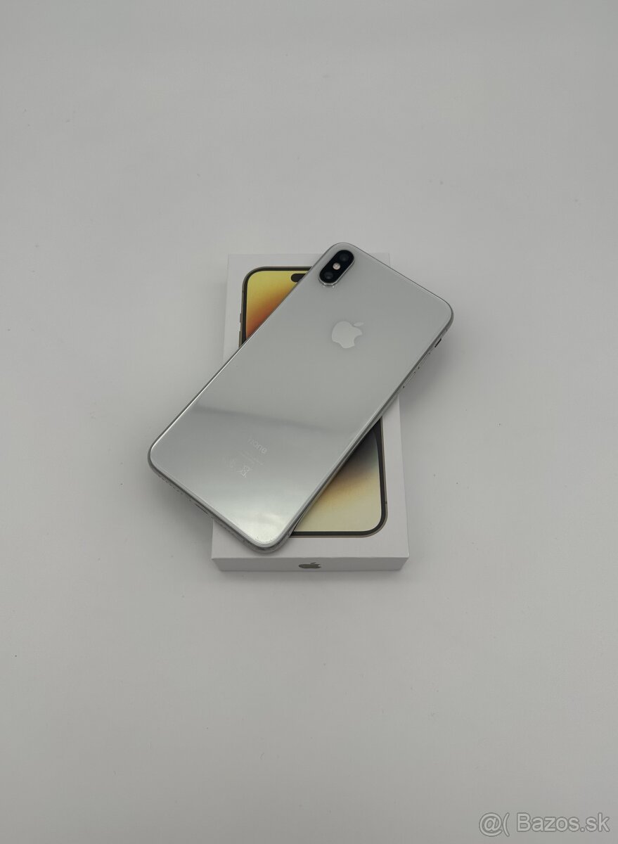 iPhone XS Max 64GB Silver (100% Batéria) + DARČEK
