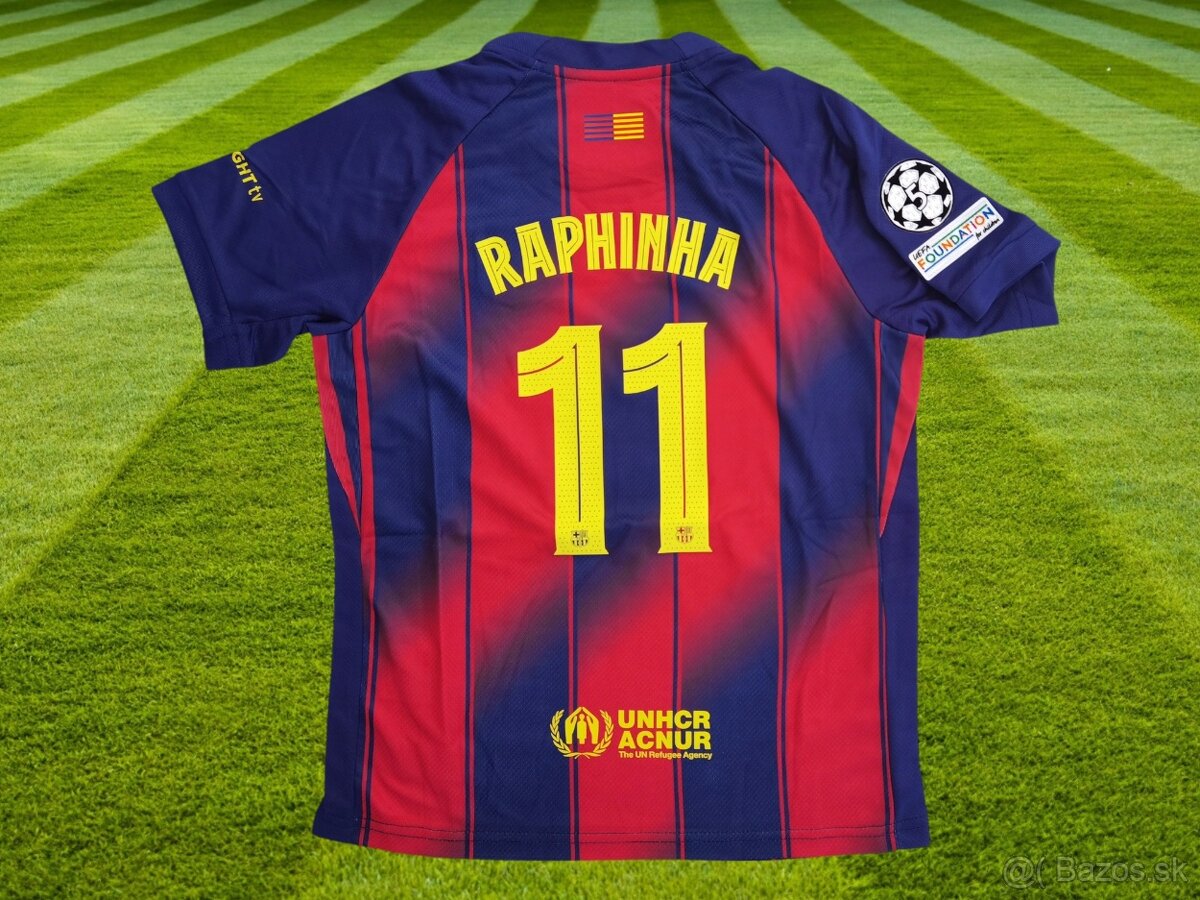 dres RAPHINHA FC Barcelona home edition 25/26 115-165 cm