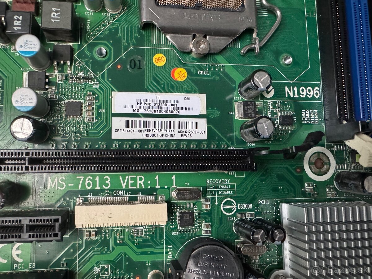 MSI MS-7613 VER:1.1 mainboard, Socket LGA1156