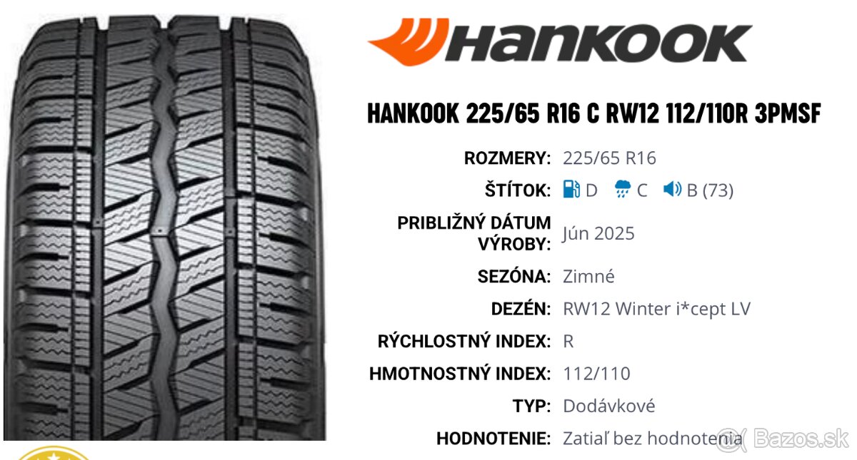 225/65 R16 C Zimne Hankook