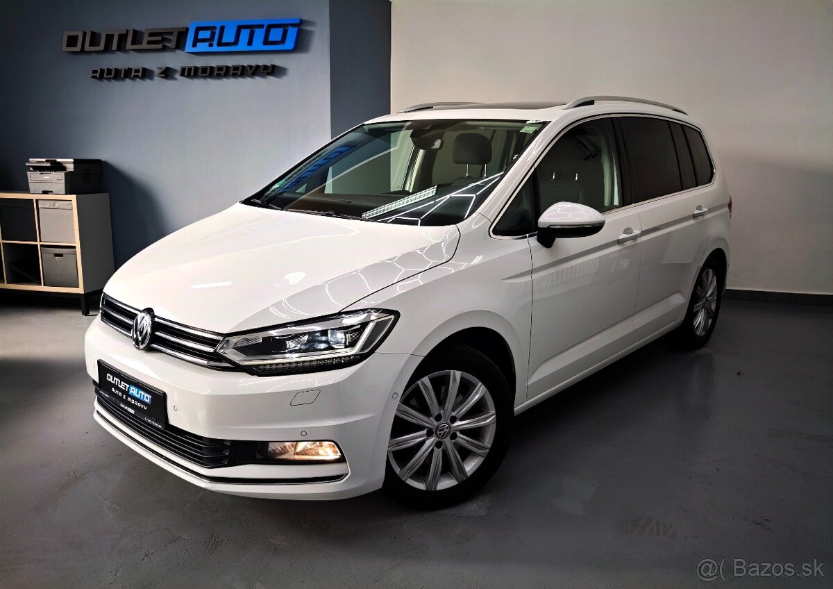 VW TOURAN 1.4 TSI 110KW,DSG,HIGHLINE,TAŽNE, 7.MÍST, LED, ACC