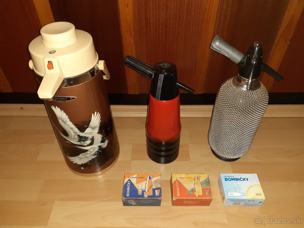 Termoska a fľaše sifónové s bombičkami