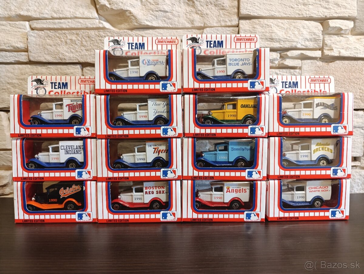 Matchbox - 26ks Team Collectible MLB 1990 - RARITA.