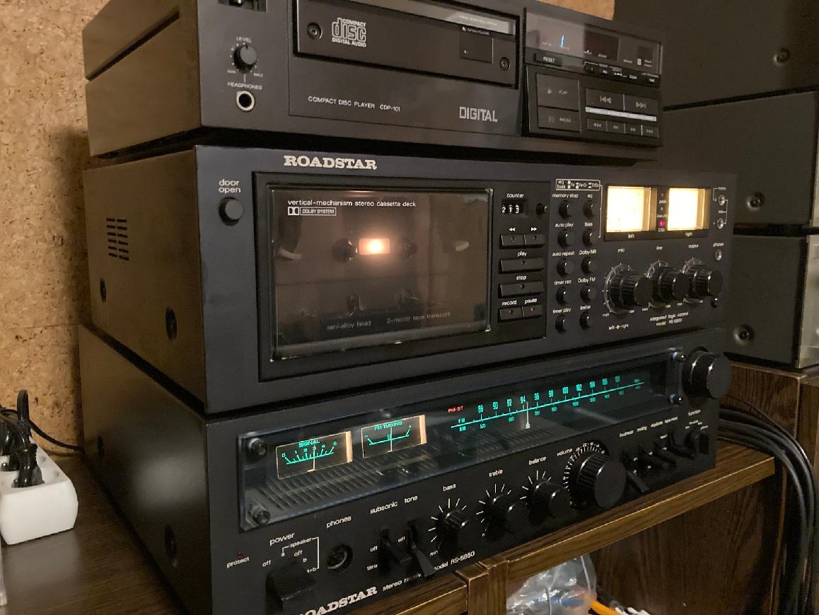 Recivier + tape deck Roadstar - Sansui