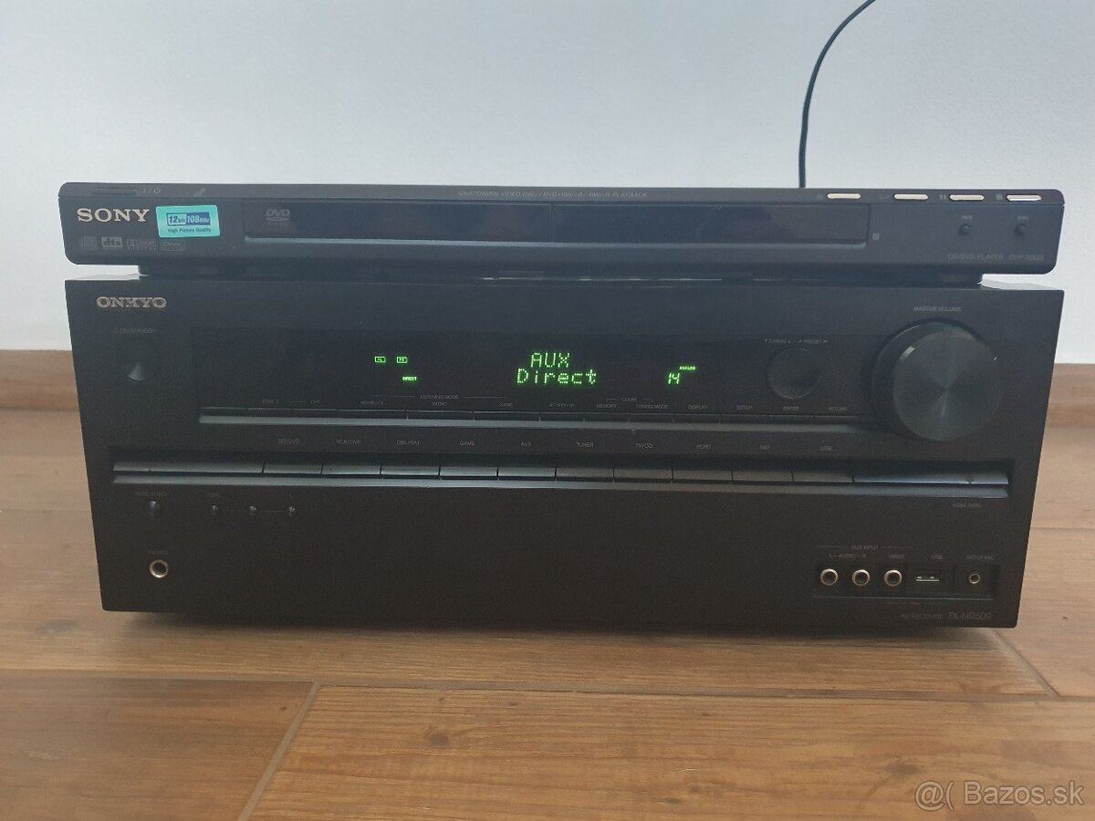 Predam Onkyo AV receiver TX-NR509 -370W + Sony DVP NS32DVD