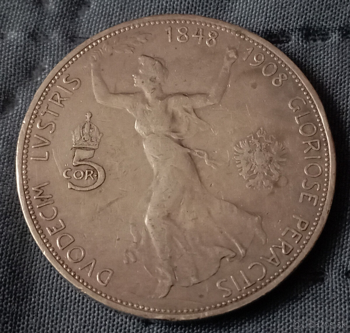 Predám 5 Korunu 1908 Jubilejnú František Jozef I.