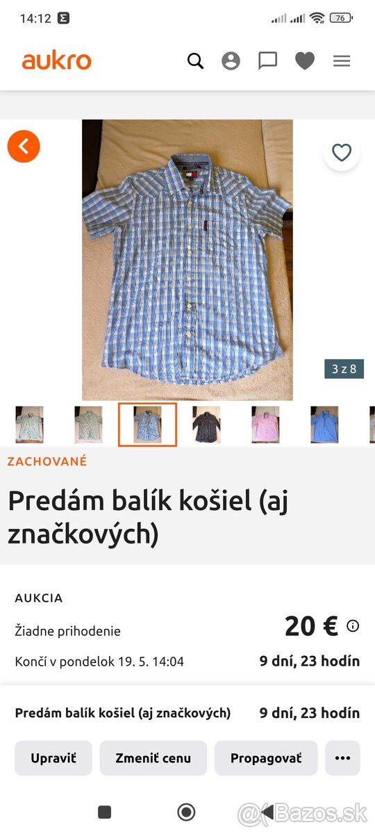 Predám balík košiel (aj značkových)