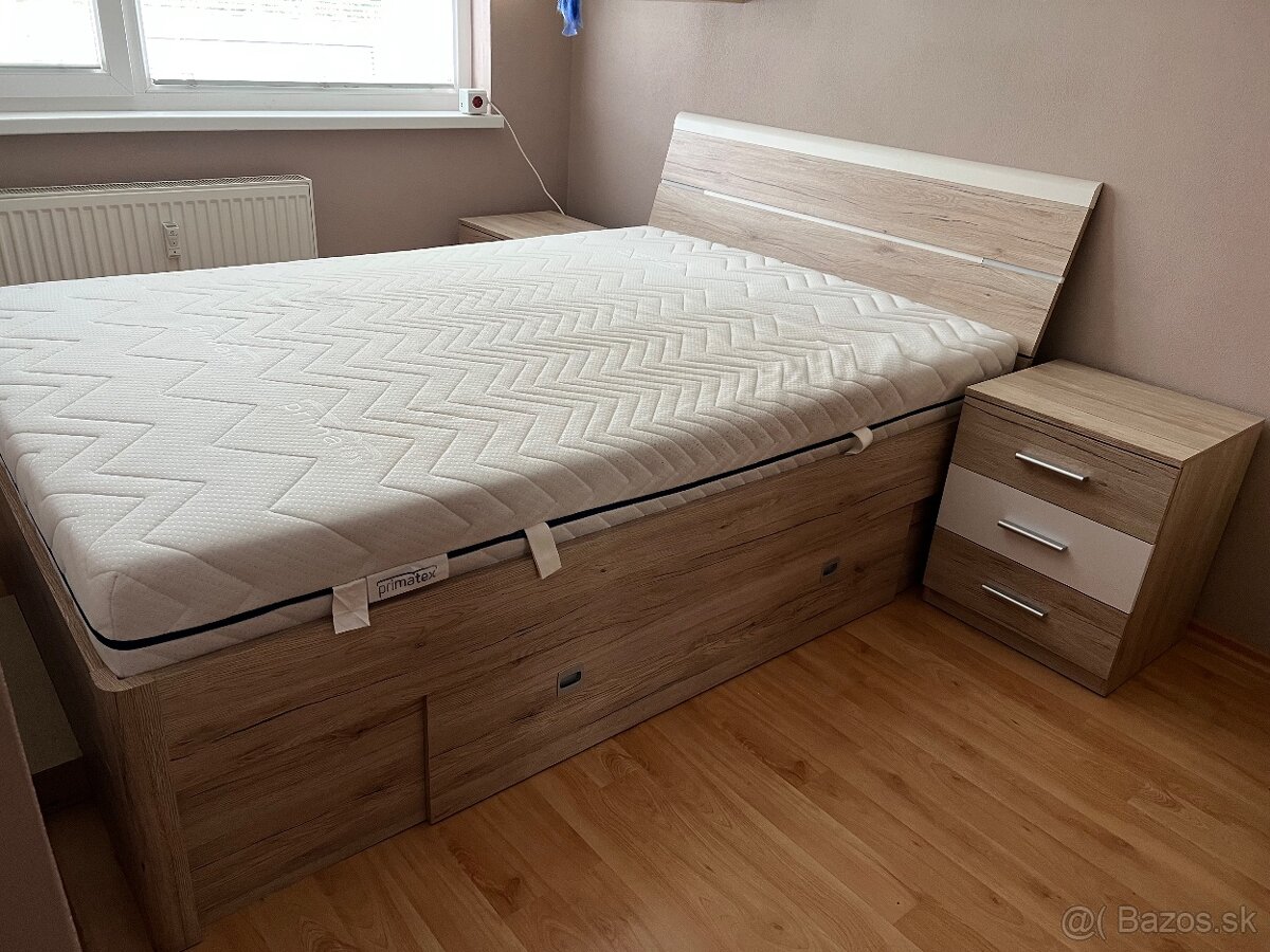 Postel s uložnym priestorom 140x200