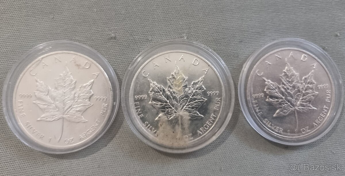 Investičné striebro Maple Leaf 1 oz