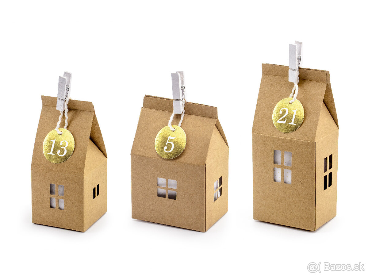 Adventný kalendár domčeky 24ks