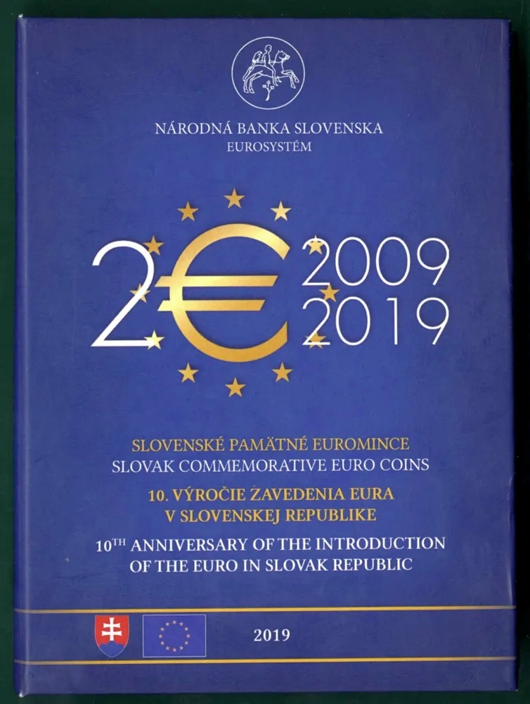 Slovenské 2 € pamätne mince "10. výročie zavedenia eura v S