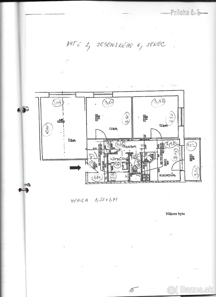 Predám 3 izbový byt