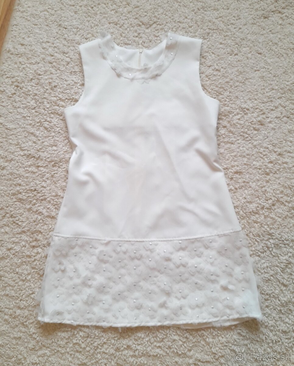 Dievčenské šaty so šifónovmi kvetmi č.14