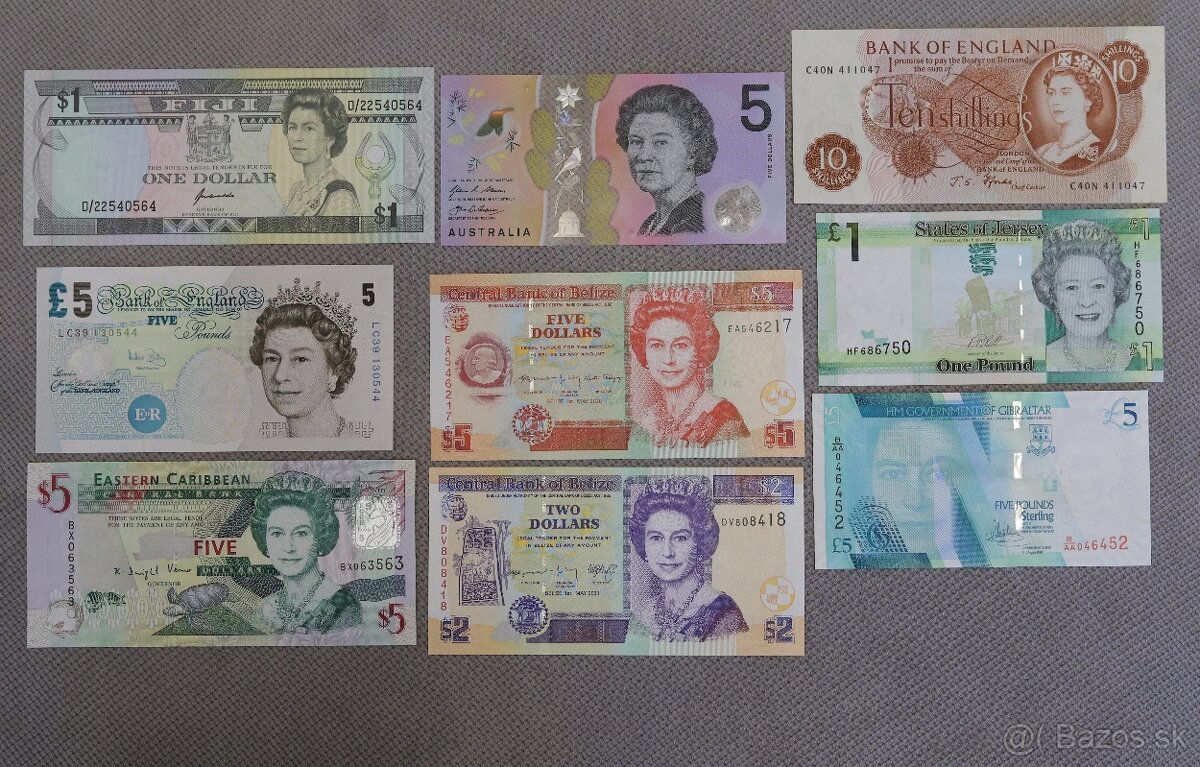 Unc bankovky Alžbeta II.