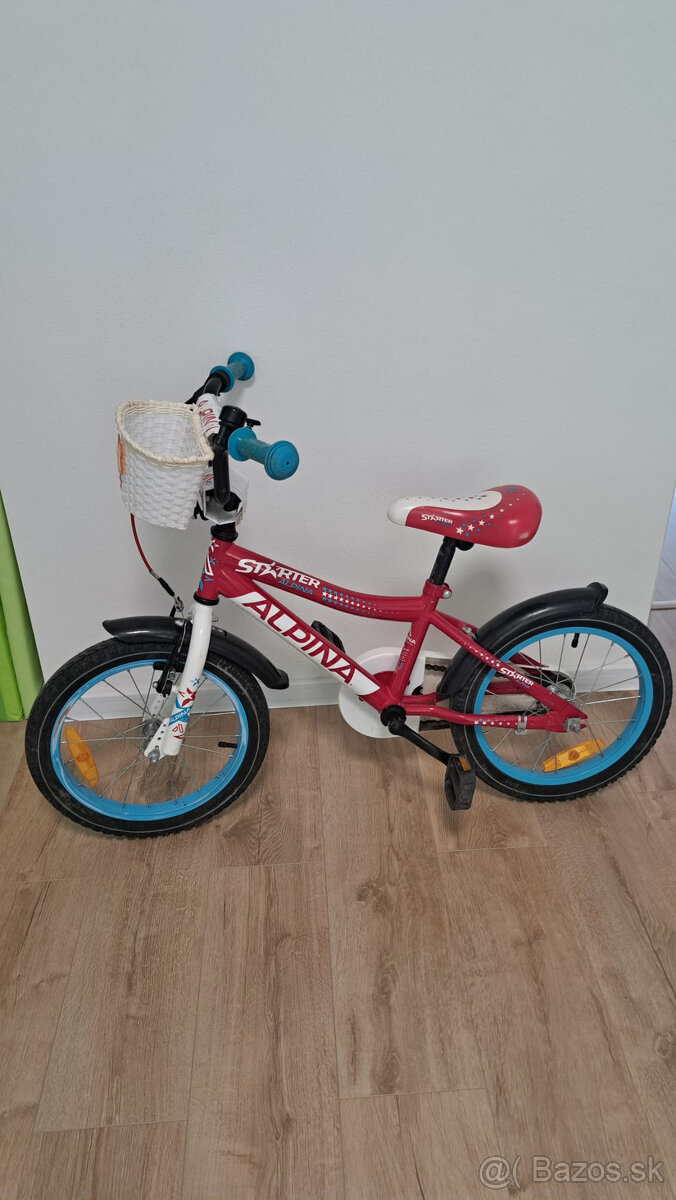 Predám detský bicykel 16" ALPINA STARTER