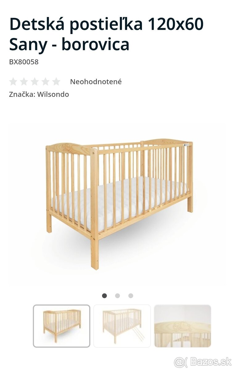 Detská postieľka 120x60