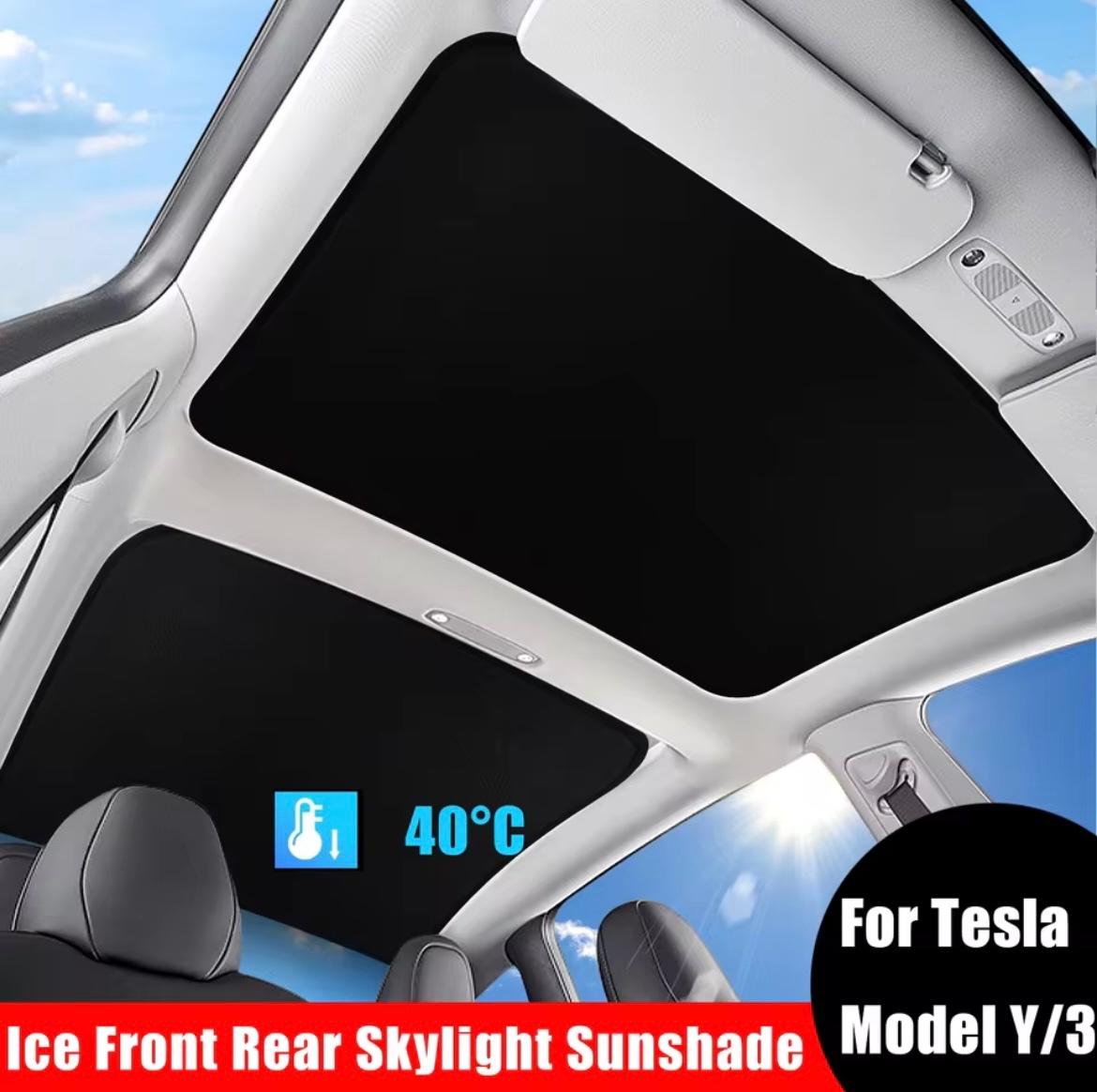 TESLA 3 nová slnečná clona do zadného okna 2017-23