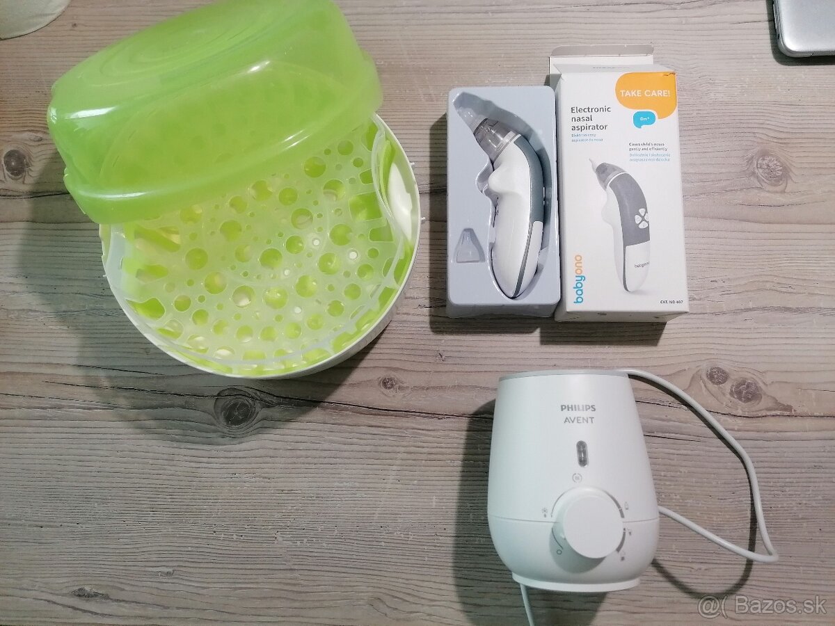 Predam sterilizator, odsavacku nosa, ohrievac mlieka