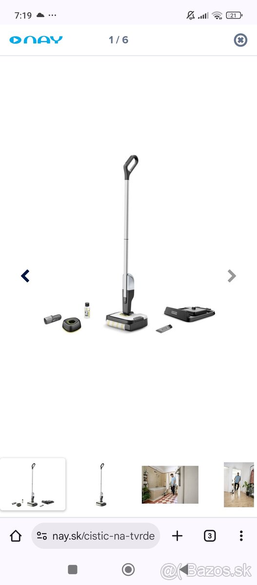 Čistič tvrdých podláh FC 2-4 Battery × 1