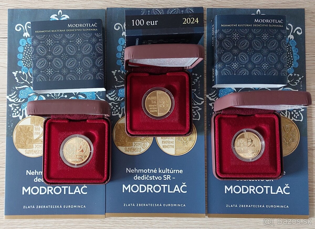 100 Euro 2024 Modrotlač